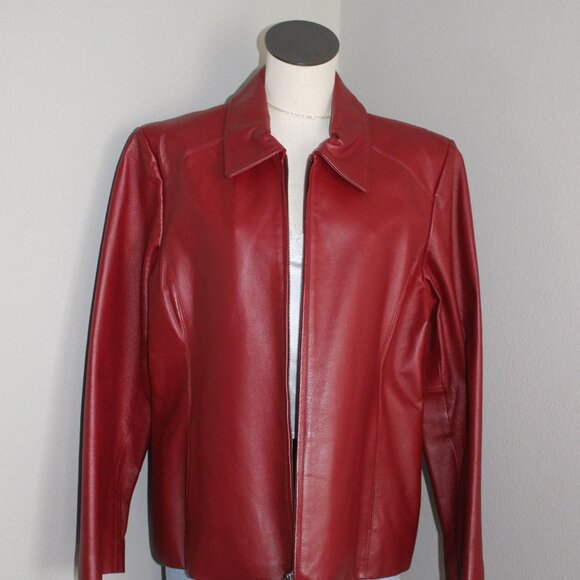 VTG Worthington Red Leather Jacket - Picture 2 of 8